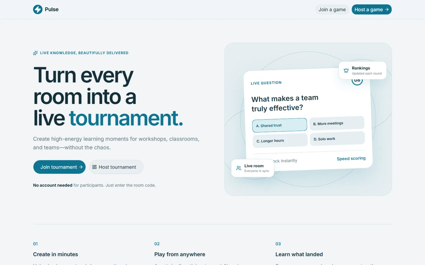 Screenshot of PulseTrivia